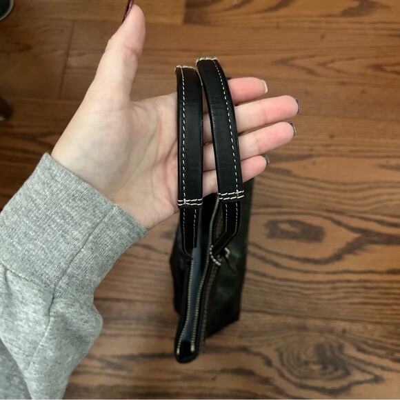 Vintage Coach Leather C Stitch Monagram Bag - Picture 3 of 8